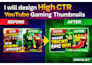 design youtube fortnite, gta gaming vlog thumbnails